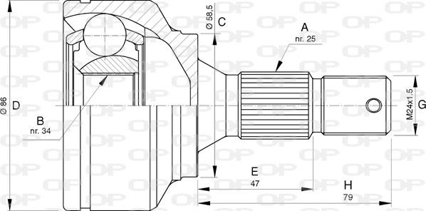 Open Parts CVJ5741.10 - Jeu de joints, arbre de transmission cwaw.fr