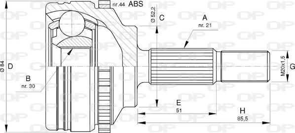 Open Parts CVJ5743.10 - Jeu de joints, arbre de transmission cwaw.fr