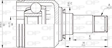 Open Parts CVJ5702.20 - Jeu de joints, arbre de transmission cwaw.fr