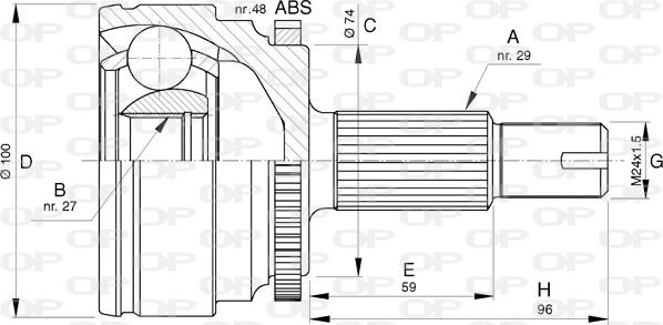 Open Parts CVJ5738.10 - Jeu de joints, arbre de transmission cwaw.fr