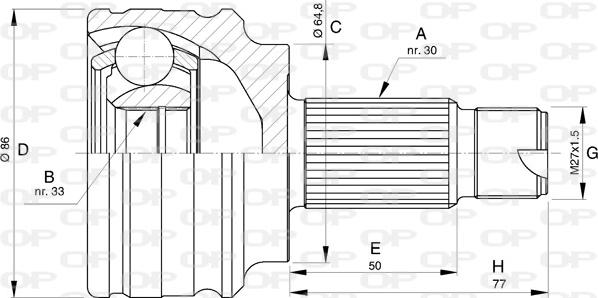 Open Parts CVJ5726.10 - Jeu de joints, arbre de transmission cwaw.fr