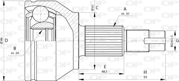 Open Parts CVJ5720.10 - Jeu de joints, arbre de transmission cwaw.fr