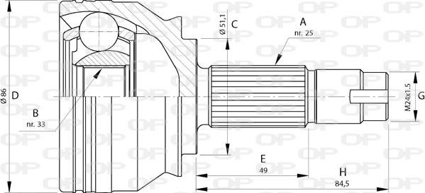 Open Parts CVJ5721.10 - Jeu de joints, arbre de transmission cwaw.fr