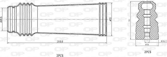 Open Parts DCK5096.04 - Kit de protection contre la poussière, amortisseur cwaw.fr