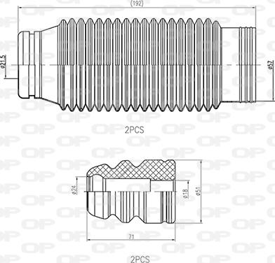 Open Parts DCK5090.04 - Kit de protection contre la poussière, amortisseur cwaw.fr