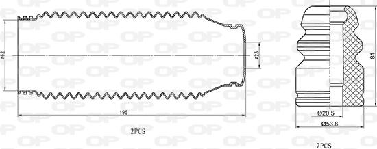 Open Parts DCK5091.04 - Kit de protection contre la poussière, amortisseur cwaw.fr