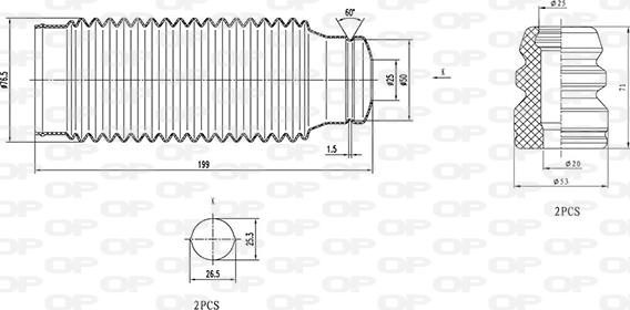 Open Parts DCK5092.04 - Kit de protection contre la poussière, amortisseur cwaw.fr