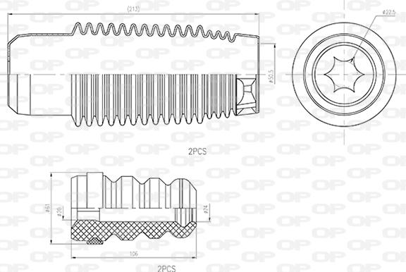 Open Parts DCK5044.04 - Kit de protection contre la poussière, amortisseur cwaw.fr