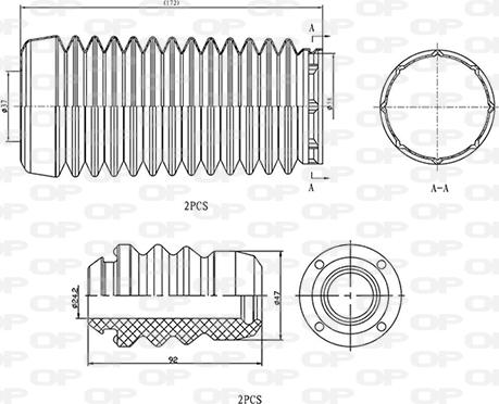 Open Parts DCK5046.04 - Kit de protection contre la poussière, amortisseur cwaw.fr