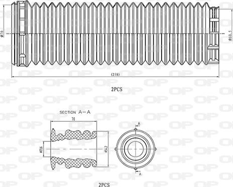 Open Parts DCK5048.04 - Kit de protection contre la poussière, amortisseur cwaw.fr