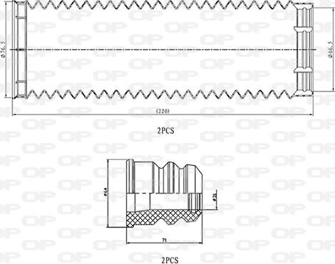 Open Parts DCK5047.04 - Kit de protection contre la poussière, amortisseur cwaw.fr