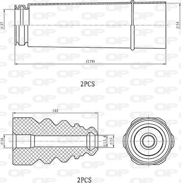 Open Parts DCK5059.04 - Kit de protection contre la poussière, amortisseur cwaw.fr