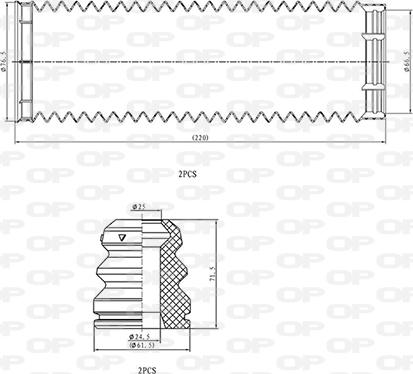 Open Parts DCK5056.04 - Kit de protection contre la poussière, amortisseur cwaw.fr