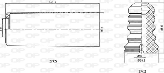 Open Parts DCK5058.04 - Kit de protection contre la poussière, amortisseur cwaw.fr