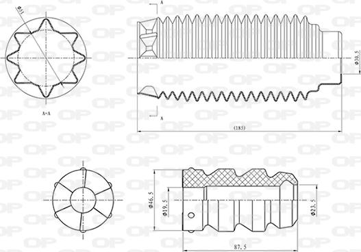 Open Parts DCK5060.04 - Kit de protection contre la poussière, amortisseur cwaw.fr