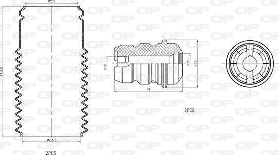 Open Parts DCK5068.04 - Kit de protection contre la poussière, amortisseur cwaw.fr