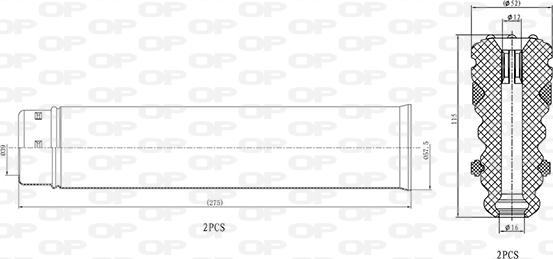 Open Parts DCK5067.04 - Kit de protection contre la poussière, amortisseur cwaw.fr