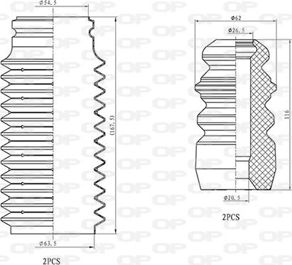 Open Parts DCK5009.04 - Kit de protection contre la poussière, amortisseur cwaw.fr