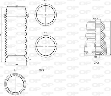 Open Parts DCK5004.04 - Kit de protection contre la poussière, amortisseur cwaw.fr