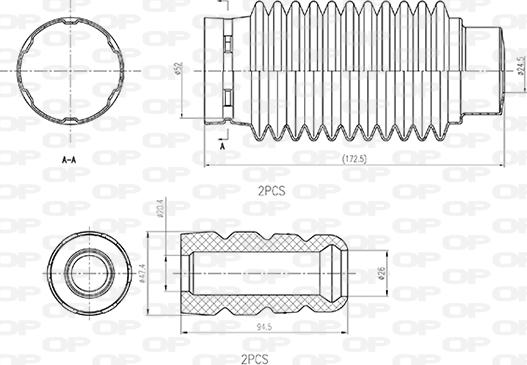 Open Parts DCK5006.04 - Kit de protection contre la poussière, amortisseur cwaw.fr