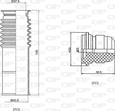 Open Parts DCK5001.04 - Kit de protection contre la poussière, amortisseur cwaw.fr