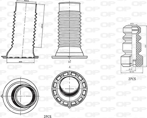 Open Parts DCK5015.04 - Kit de protection contre la poussière, amortisseur cwaw.fr