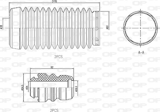 Open Parts DCK5010.04 - Kit de protection contre la poussière, amortisseur cwaw.fr