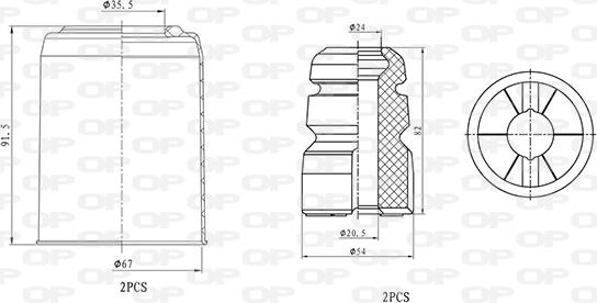 Open Parts DCK5084.04 - Kit de protection contre la poussière, amortisseur cwaw.fr