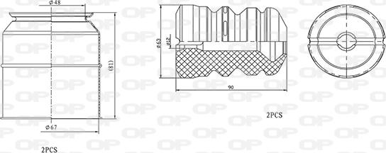 Open Parts DCK5085.04 - Kit de protection contre la poussière, amortisseur cwaw.fr