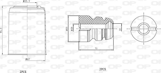 Open Parts DCK5083.04 - Kit de protection contre la poussière, amortisseur cwaw.fr