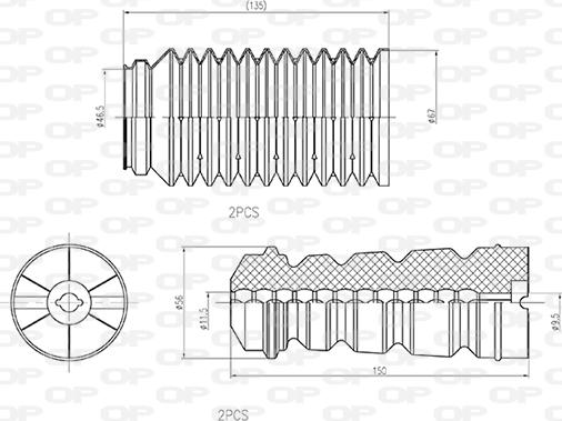 Open Parts DCK5031.04 - Kit de protection contre la poussière, amortisseur cwaw.fr