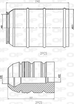 Open Parts DCK5033.04 - Kit de protection contre la poussière, amortisseur cwaw.fr