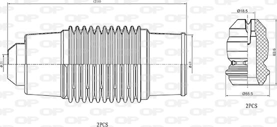 Open Parts DCK5032.04 - Kit de protection contre la poussière, amortisseur cwaw.fr