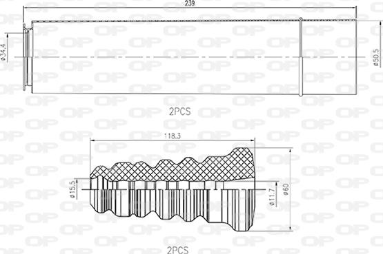 Open Parts DCK5037.04 - Kit de protection contre la poussière, amortisseur cwaw.fr