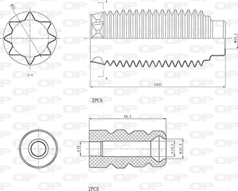 Open Parts DCK5024.04 - Kit de protection contre la poussière, amortisseur cwaw.fr