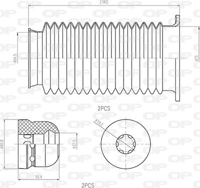 Open Parts DCK5026.04 - Kit de protection contre la poussière, amortisseur cwaw.fr