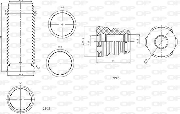 Open Parts DCK5020.04 - Kit de protection contre la poussière, amortisseur cwaw.fr