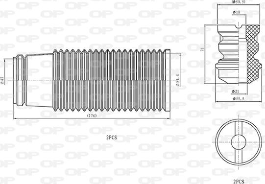 Open Parts DCK5028.04 - Kit de protection contre la poussière, amortisseur cwaw.fr