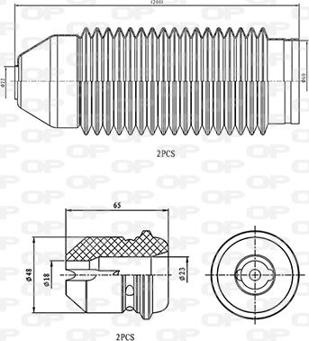 Open Parts DCK5075.04 - Kit de protection contre la poussière, amortisseur cwaw.fr