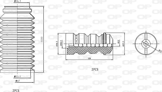 Open Parts DCK5076.04 - Kit de protection contre la poussière, amortisseur cwaw.fr