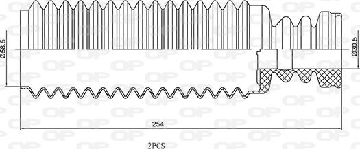 Open Parts DCK5104.02 - Kit de protection contre la poussière, amortisseur cwaw.fr