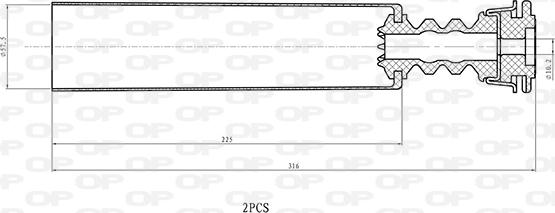 Open Parts DCK5106.02 - Kit de protection contre la poussière, amortisseur cwaw.fr