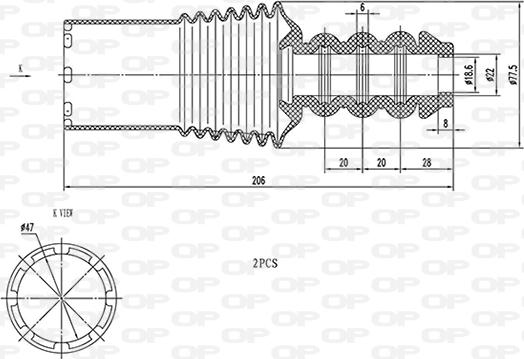 Open Parts DCK5101.02 - Kit de protection contre la poussière, amortisseur cwaw.fr