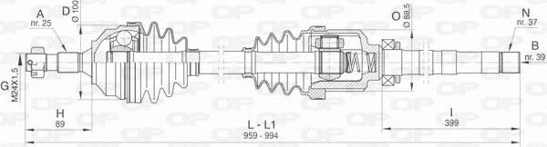 Open Parts DRS6453.00 - Arbre de transmission cwaw.fr