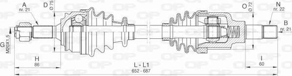 Open Parts DRS6460.00 - Arbre de transmission cwaw.fr