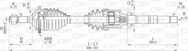 Open Parts DRS6463.00 - Arbre de transmission cwaw.fr