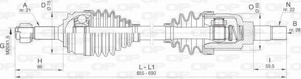 Open Parts DRS6462.00 - Arbre de transmission cwaw.fr