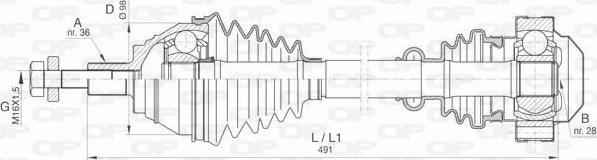 Open Parts DRS6408.00 - Arbre de transmission cwaw.fr