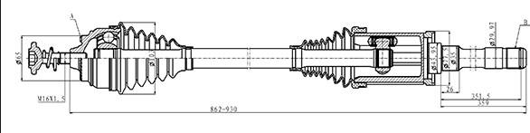 Open Parts DRS6487.00 - Arbre de transmission cwaw.fr