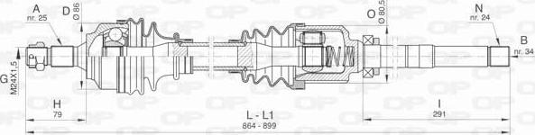 Open Parts DRS6434.00 - Arbre de transmission cwaw.fr